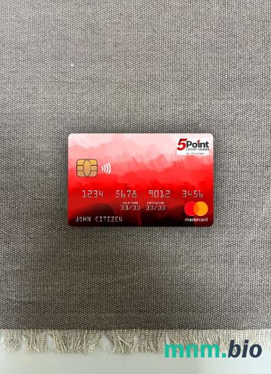 USA Texas 5Point Credit Union bank wygląd zdjęcia mastercard skan PSD + zdjęcie